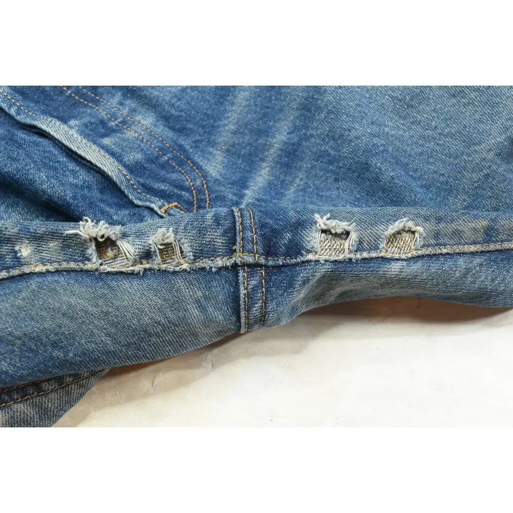 Vintage Levis 501xx Jeans Mens 32x29 (32x27.5) Blue Distressed Button-Fly 90s